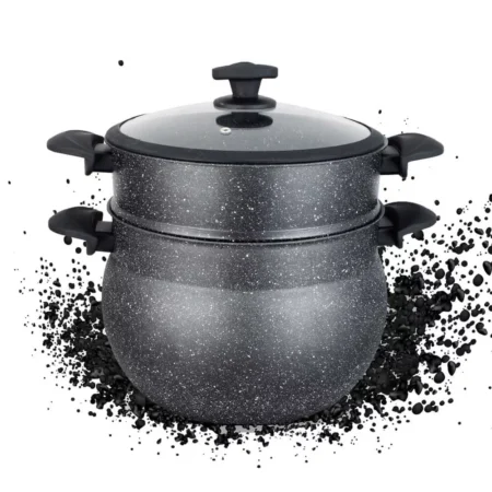 Couscoussier en aluminium noir anti-adhèrant CHEFELEMENTS